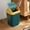 Green, variant on ZUBKTE Waste Basket Bathroom Trash Can With Lid Small Garbage Can With Press Lid Plastic Wastebasket Flip Lid Trash With Popup Lid For Toilet Office Bedroom Living Room