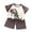 Gray, variant on ShiShine Toddler Baby Boys Girls Summer Clothes Set Cotton Cute Print Short Sleeve T-shirt Tops & Shorts Set 2Pcs Summer Outfits
