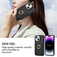 thumbnail image 5 of Nalacover for iPhone 14 Plus Wallet with Card Holder Slot, 360°Rotation Ring Holder Kickstand Cover for Men Women Protective Premium PU Leather Shockproof Cover For iPhone 14 Plus, Black, 5 of 10