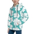 thumbnail image 2 of Easygdp Vintage Floral Boys Hoodie Kids Sweatshirt Youth Pullover With Hood-X-Large, 2 of 6