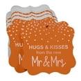 thumbnail image 3 of Inkdotpot Pack Of 50 Hugs & Kisses From The New Wedding Paper Tags DIY Craft Bracket Shape Real Rose Gold Foil Hang Tags, 3 of 7