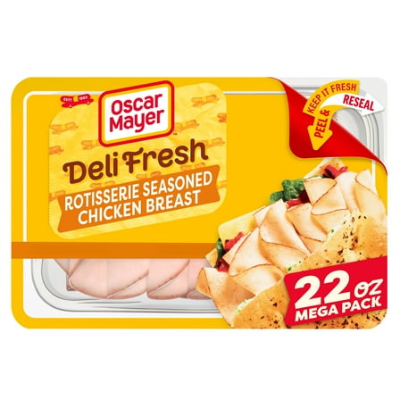 Oscar Mayer Deli Fresh Rotisserie Seasoned Chicken Breast, 22 oz Mega Pack