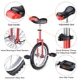 thumbnail image 2 of AW Roue de 16 Pouces Pouces Monocycle Étanche Pneu en Butyle Roue Cyclisme Sports de Plein Air Mise en Forme Exercice Santé Rouge, 2 of 10
