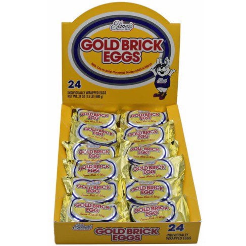 Elmer's Gold Brick Mini Chocolate Eggs, 1 Oz., 24 Count