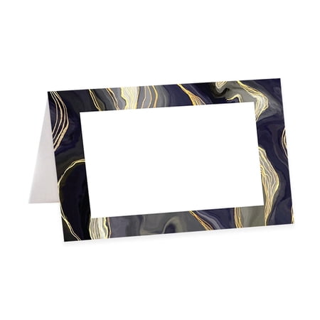 Koyal Wholesale Marble Agate Table Tent Place Cards for Wedding Party Tables, Seating Name Place Cards, 56 Pack