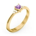 thumbnail image 3 of Birthstone Heart Ring with Shoulder Accents - Amethyst (February), 3 of 4