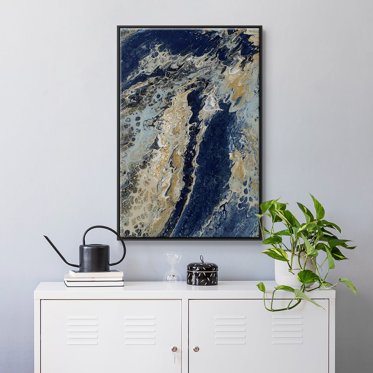 C39 Framed Premium Gallery Wrapped Canvas - Ready to Hang - 25 x 37 - Black Floating Frame