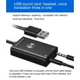 thumbnail image 3 of Computer Cooling Fan AI Intelligent USB External Sound Card 3.5mm Jack Black, 3 of 4