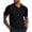 Black, variant on Men's Casual Short Sleeve Cable Knit Polo Shirts Turn Down Collar Textured Breathable Lightweight Summer Tops,Black,S