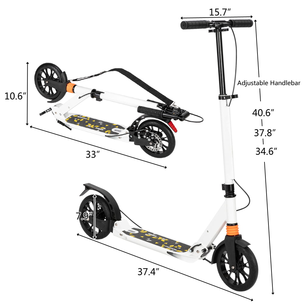2 Wheel Kick Scooter for Kids Height Adjustable Handlebar Foldable 