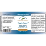 NativeRemedies Gout-Gone - Natural Homeopathic Formula for the Joint Swelling, Redness and Discomfort of Gout - 59 mL