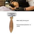 thumbnail image 4 of Ensemble de Rasage pour Hommes, Kit de Rasage de Barbe Réutilisable Manuel Rétro avec 10 Lames pour Voyage, 4 of 8