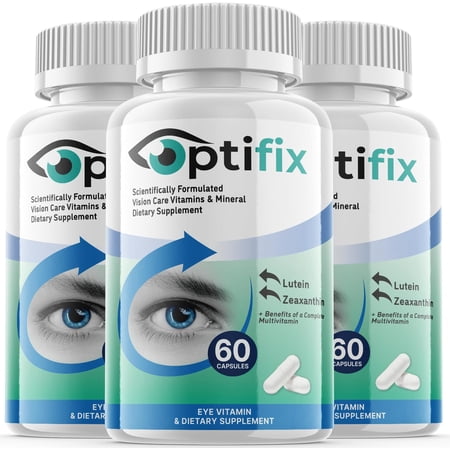 (3 Pack) Optifix - Revolutionary Advanced Vision Matrix Formula - Supports Healthy Vision - Dietary Supplement for Eyes Sight - 180 Capsules