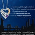 thumbnail image 2 of Gem Stone King 925 Silver and 10K Yellow Gold White Lab Grown Diamond and Purple Amethyst Heart Pendant for Women | 0.89 Cttw | Gemstone April Birthstone | With 18 inch Chain, 2 of 6