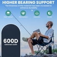 thumbnail image 7 of 2-Pack Foldable Camping Chairs with Cup Holder, 300LB Lawn Portable Folding Chairs for Adults, Lightweight Outdoor Beach Chairs with Carry Bag for Camp, Fishing, Sports (Navy), 7 of 7