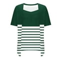 thumbnail image 6 of Women Summer Tops Women Short Sleeve Top Womens Tops Summer Black and White Striped Shirt Women Plus Size T Shirts for Women Loose Fit, 6 of 7