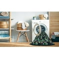thumbnail image 2 of Ahgly Company Machine Washable Indoor Square Transitional Charcoal Black Area Rugs, 5' Square, 2 of 7