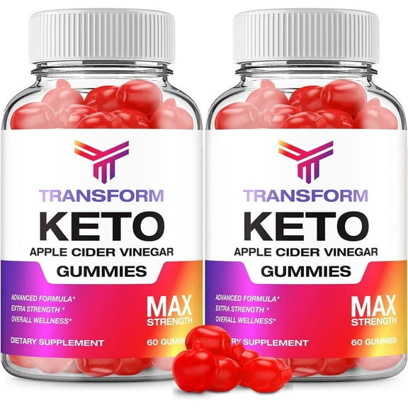2 Pack Transform Keto ACV Gummies Transform ACV Advanced Formula Plus Apple Cider Vinegar Keto Gummies Dietary Supplement B12 Beet Root Juice Men Women 120 Gummies