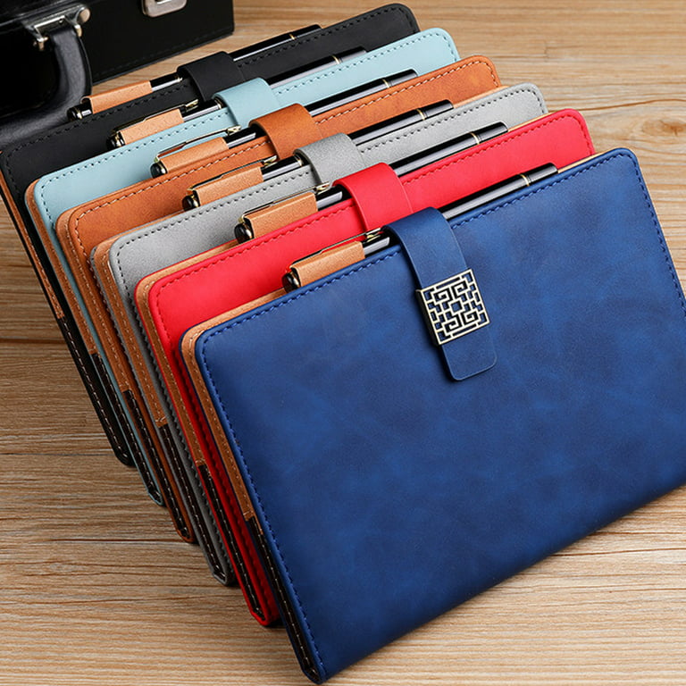 PU Leather Cover Notebook with Magnetic Buckle and Pen Loop Holder