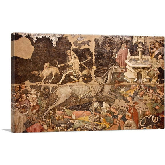 ARTCANVAS Master Of The Triumph Of Death 1445 Canvas Art Print by Pisanello - Size: 26" x 18" (0.75" Deep)