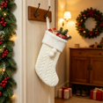 thumbnail image 2 of Christmas Stockings, Classic Xmas Stocking with Hanging Loop, Gift Bag for Fireplace Mantel, Tree and Family Holiday Decor, 2 of 6