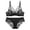 Black, variant on Bra Brief Sets Lace For Women Comfortable And Breathable Gathered Oversized Bra Set Pink 34/75C