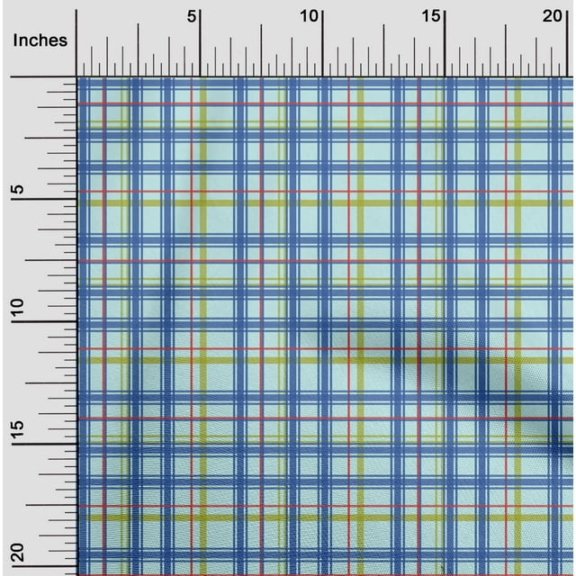 oneOone Viscose Chiffon Fabric Madras Check Print Sewing Fabric BTY 42 Inch Wide