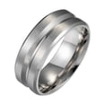 thumbnail image 2 of Xihbxyly Almacén de liquidación Anillo de acero inoxidable con contaminación magnética para adelgazar, de 8 mm de ancho y acabado mate, para hombre y mujer, joyería popular, 2 of 2