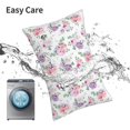 thumbnail image 6 of Pofeuu Rose Flower B Print Polyester Microfiber Plush Pillowcases, Super Soft and Cozy Pillow Case Covers with Envelop Closure（Pillow core not included）-16"x24", 6 of 6