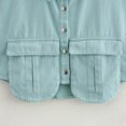 thumbnail image 4 of uublik Lightweight Denim Jacket for Women Sleeveless Strechy Jean Vest Top Button Down Crewneck Casual Waistcoat Light Blue Clothes, 4 of 4