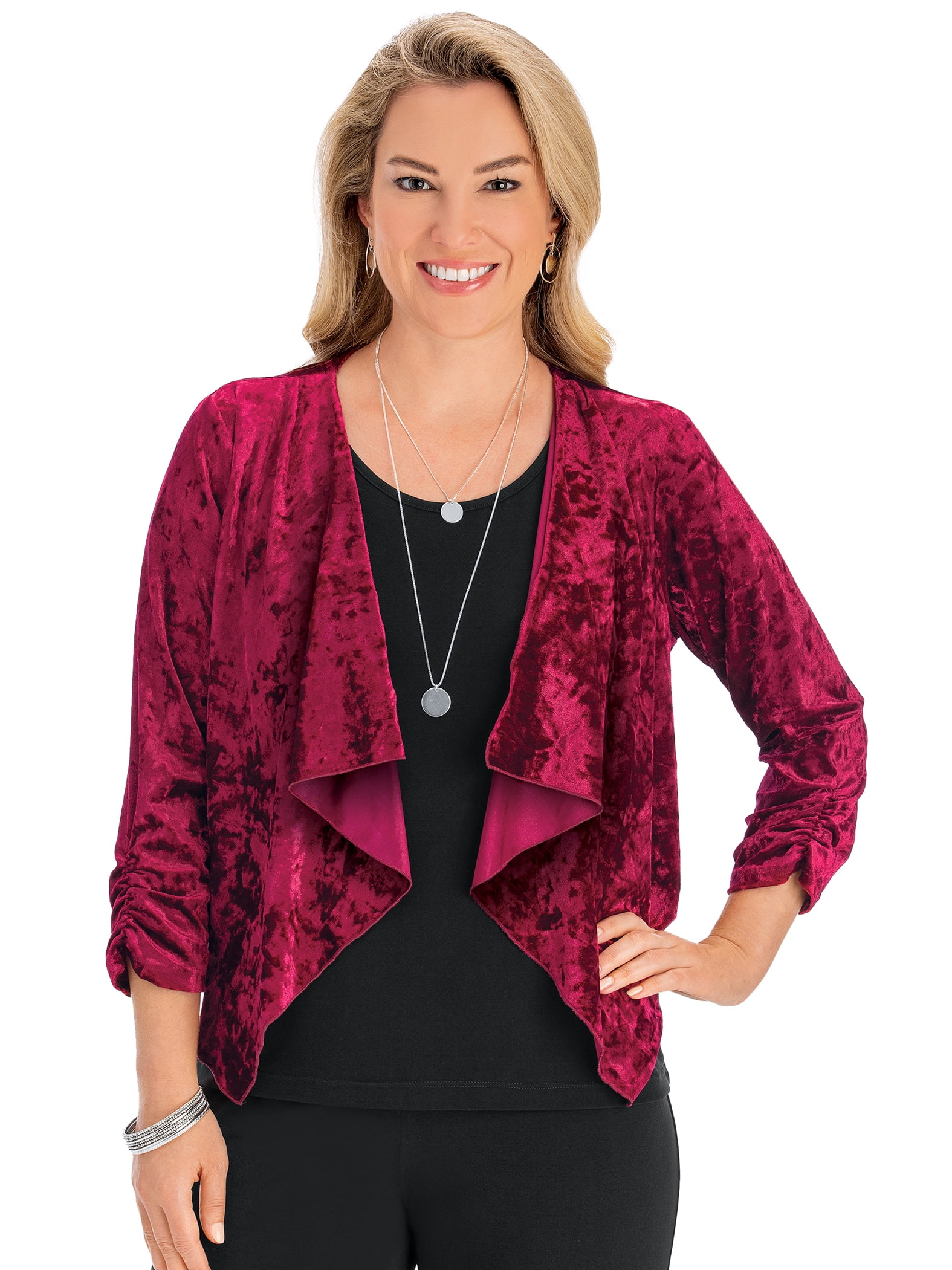 crushed velvet cardigan