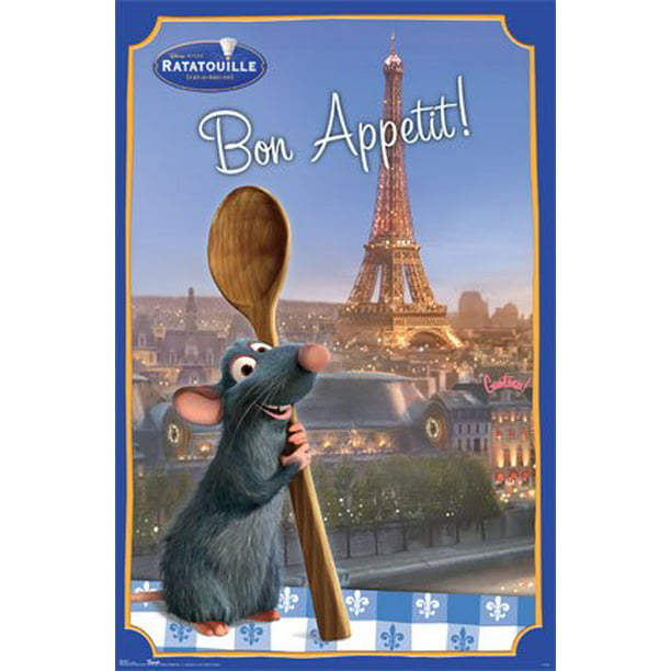 Disney Ratatouille Poster Remy Bon Apetit New 24x36 Walmart