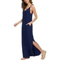thumbnail image 3 of Babibeauty Women's Summer Casual Loose Dress Beach Cover Up Long Cami Maxi Dresses with Pocket, 3 of 7