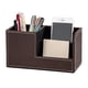 thumbnail image 1 of Caja de pañuelos de cuero, carrito de Control remoto rectangular y multifunción, organizador de escritorio, almacenamiento, 1 of 5