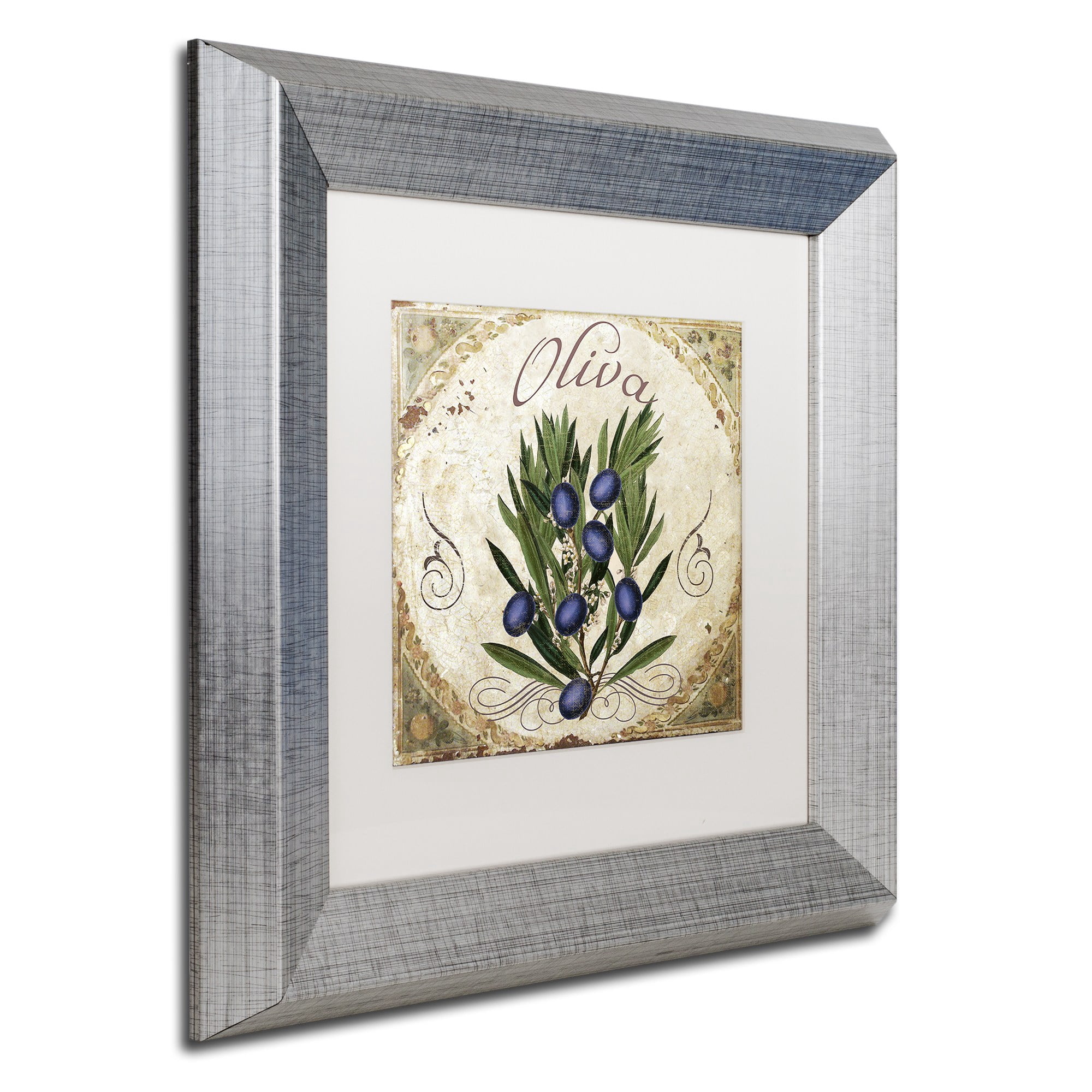 Trademark Fine Art "Mangia V" Canvas Art by Color Bakery White Matte, Silver Frame