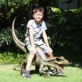 thumbnail image 3 of Velociraptor Baby Razor Dinosaur Life Size Statue, 3 of 9
