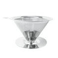 thumbnail image 1 of HLONK Reusable Coffee Filter 304 Stainless Steel Cone Coffee Filter Baskets Mesh Strainer Pour Over Coffee Dripper, 1 of 7