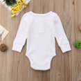 thumbnail image 4 of Gupgi Newborn Baby Long Sleeve Romper Knitted Rib Casual Button Jumpsuit, 4 of 4