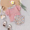 thumbnail image 4 of Cathalem Girls’ T-Shirt and Short Set Two Piece Shorts Set,Pink 98, 4 of 5