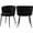 Black, variant on Meridian Furniture Skylar Navy Velvet Dining Chair (Set of 2)