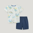 thumbnail image 2 of Gerichy Boys Summer Outfits Toddler Baby Boy Summer Clothes Mamas Boy Embroidery T Shirt Top Elastic Waist Short Set Boy Outfits, 2 of 9
