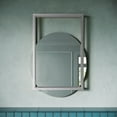 thumbnail image 2 of Corsica 24 x 36 Rectangle Framed Wall Mount Vanity Mirror in Polished Chrome, 2 of 11