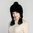thumbnail image 4 of Dyfzdhu Women Winter Plush Fake Thick Hat Ear Protectors Warm Black, 4 of 9