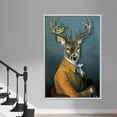 thumbnail image 3 of Deer in Suit, Wall Decor, Large Wall Art, Canvas Home Decor, Abstract Deer Canvas Print, Animal Kingdom Canvas, Animal Canvas Art, Canvas Wall Decor - Rolled Canvas, 3 of 6