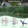 thumbnail image 5 of ZephyPaws 120in Metal Chicken Coop,Walk-in Poultry Run Pen for Hens,Rabbit Cage with Cover for Yard, 5 of 8