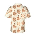 thumbnail image 3 of Fotbe Hand Drawn Snake Hawaiian Shirt for Men Unisex Summer Beach Casual Short Sleeve Cotton Linen Button Down Shirts-Large, 3 of 9