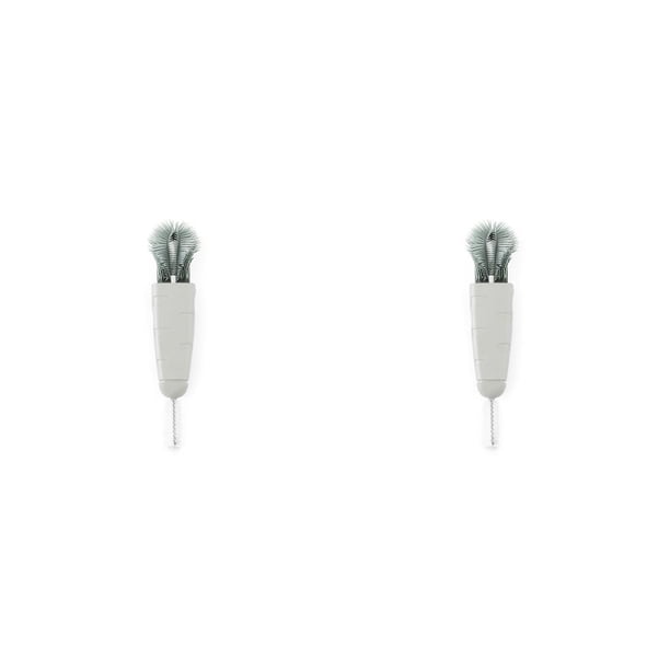 Billuyoard Cepillo de limpieza de tazas Depurador de botellas de mano Cepillos de limpieza reutilizables Zanahoria blanca 2piezas