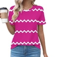 thumbnail image 1 of Fiudx Camisas para Mujer Top de Primavera/Verano de Manga Corta Informal de Moda con Cuello Redondo para Mujer, 1 of 4