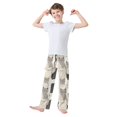 thumbnail image 2 of FORMRS Boys Pajama Pants with Pockets Size 13-14Y Kids Lounge Sleep Bottoms, Beige Cute Cats, 2 of 8
