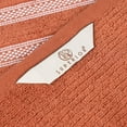 thumbnail image 4 of BNM Zero Twist Ribbed Cotton Bath Towel Set of 3, Rust, 4 of 11